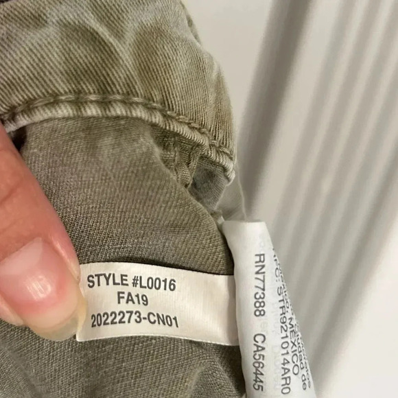 Madewell Stovepipe Fatigue Pants Tencel Lyocell Edition in Olive Green Size 36 - Picture 11 of 11